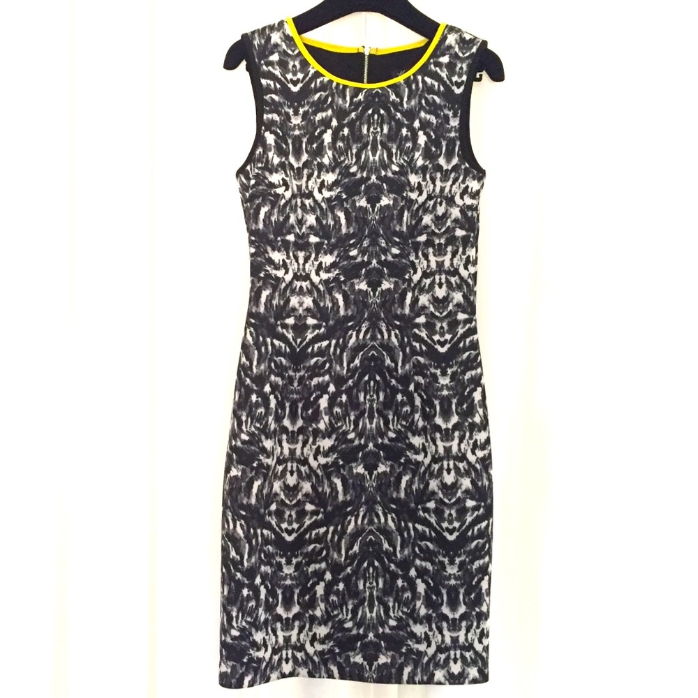 NEW Kenneth Cole Black White Scuba Dress